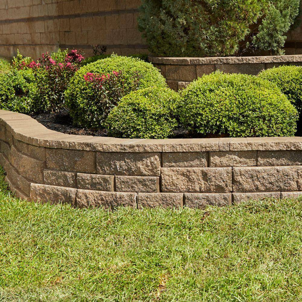 Pavestone RockWall Large 6 in. x 17.5 in. x 7 in. Pecan Concrete Retaining Wall Block (48 Pcs.  34.9 sq. ft.  Pallet) 79824