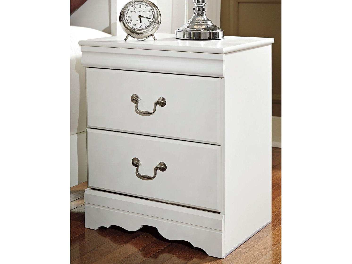 (Online Special Price) Anarasia White Nightstand