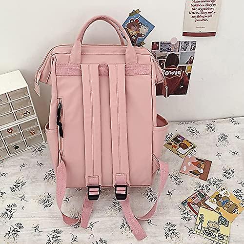 Kawaii Backpack With Kawaii Pin And Accessories Backpack Cute Aesthetic Backpack Cute Kawaii Backpack For School (black) Black -