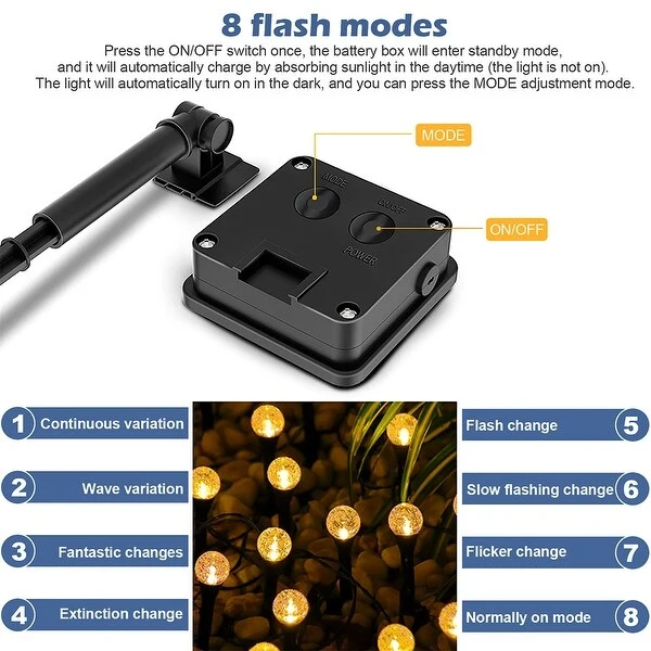 Solar LED Ball Stake Lights with Solar Panel