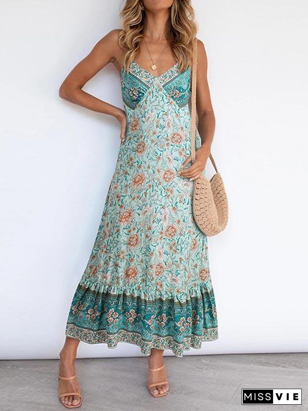 Bohemia Style Summer Beautiful Floral Dress