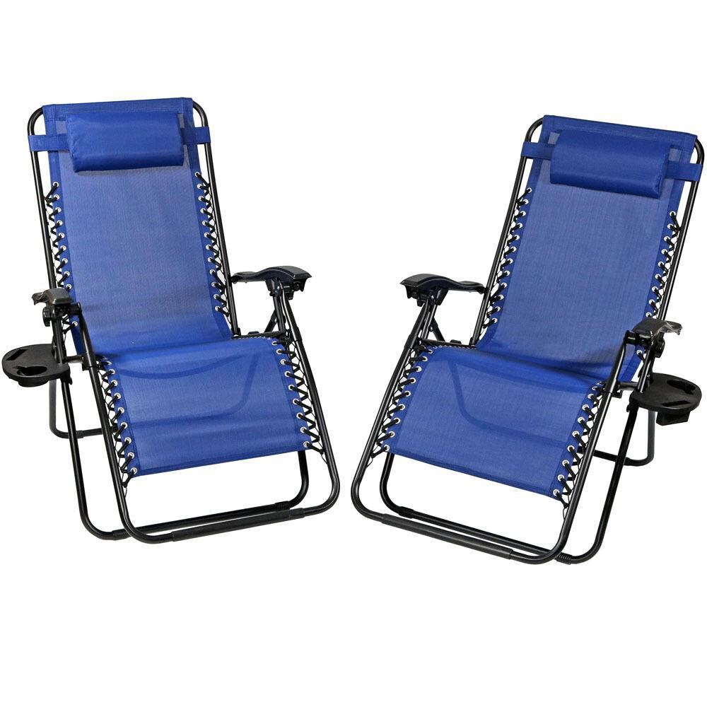 Ultimate Patio Oversized Zero Gravity Lounge Chair W/ Pillow and Cup Holder