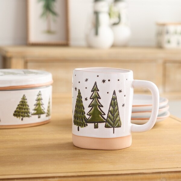 Ceramic Pine Tree Christmas Mug