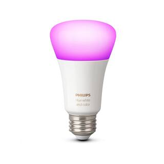 Philips Hue White and Color Ambiance A19 LED 60W Equivalent Dimmable Smart Wireless Lighting Starter Kit (4 Bulbs and Bridge) 548545