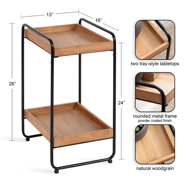 Kate And Laurel Nicco Tiered Side Table 13x16x26