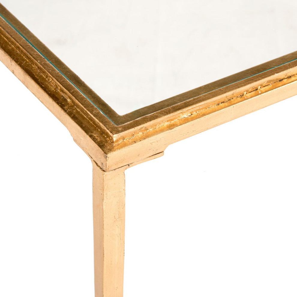 Lena Coffe Table Antique Gold Leaf   Contemporary   Coffee Tables   by AED Luxury Home Decor  Houzz