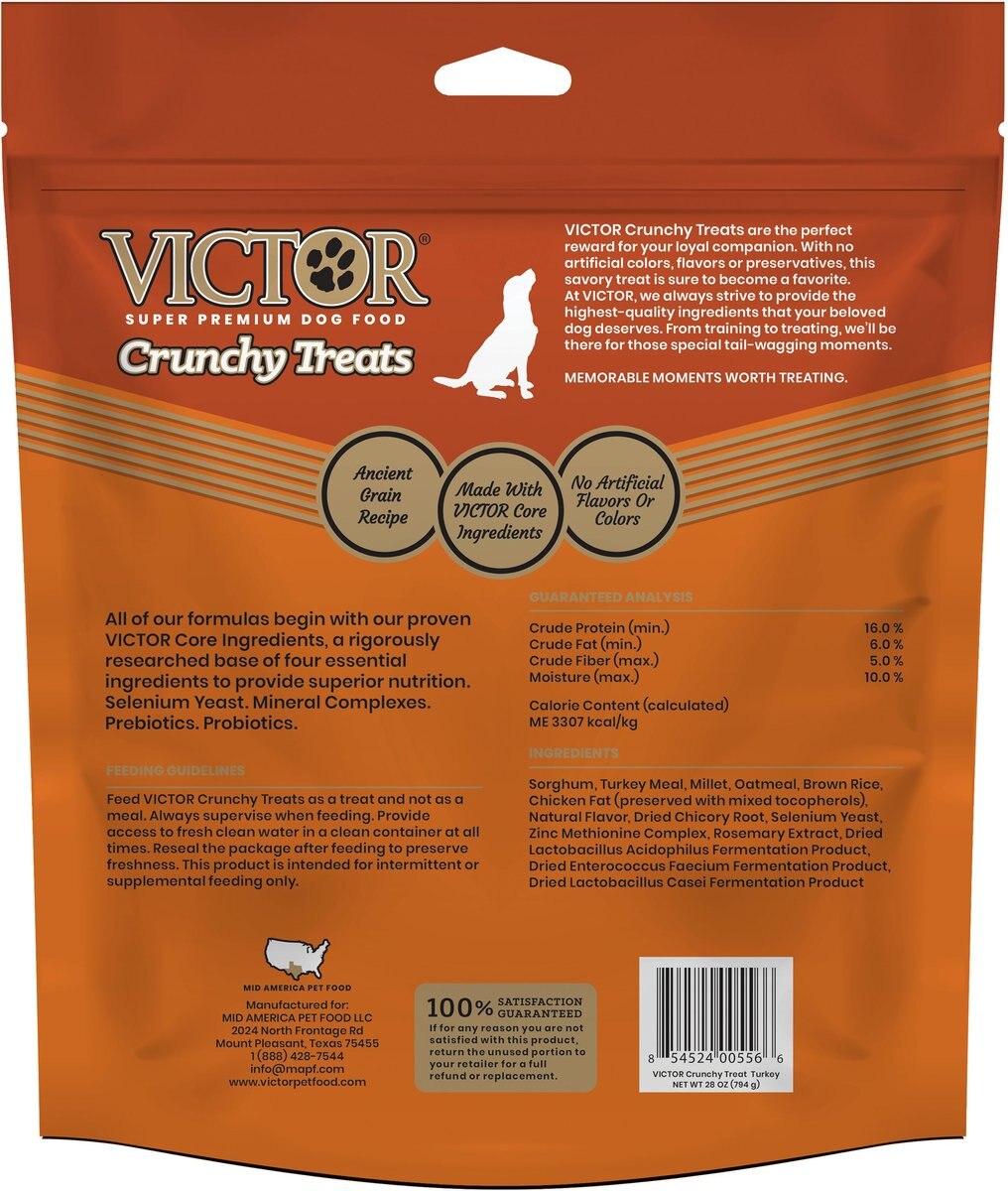 VICTOR Crunchy Treats Turkey Meal Dog Treats