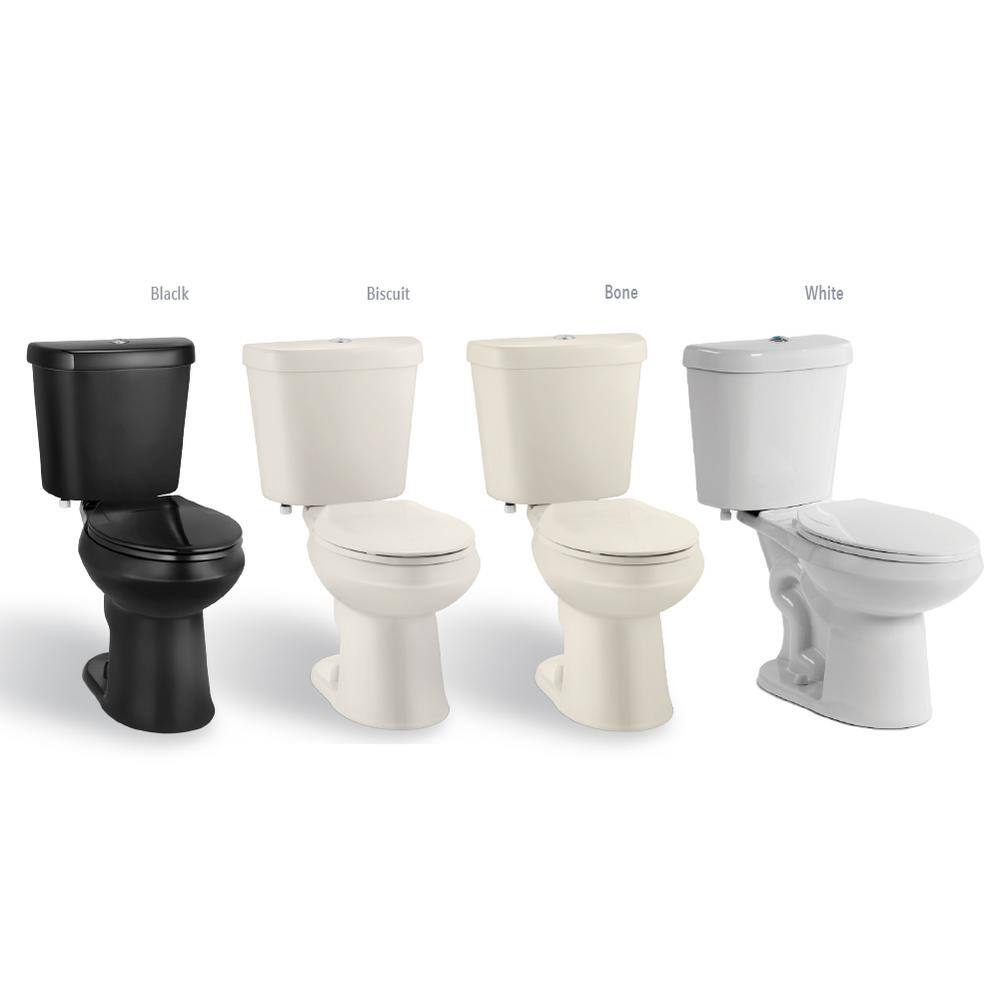 Glacier Bay 2-piece 1.1 GPF1.6 GPF High Efficiency Dual Flush Elongated Toilet in Bone N2316-BNE