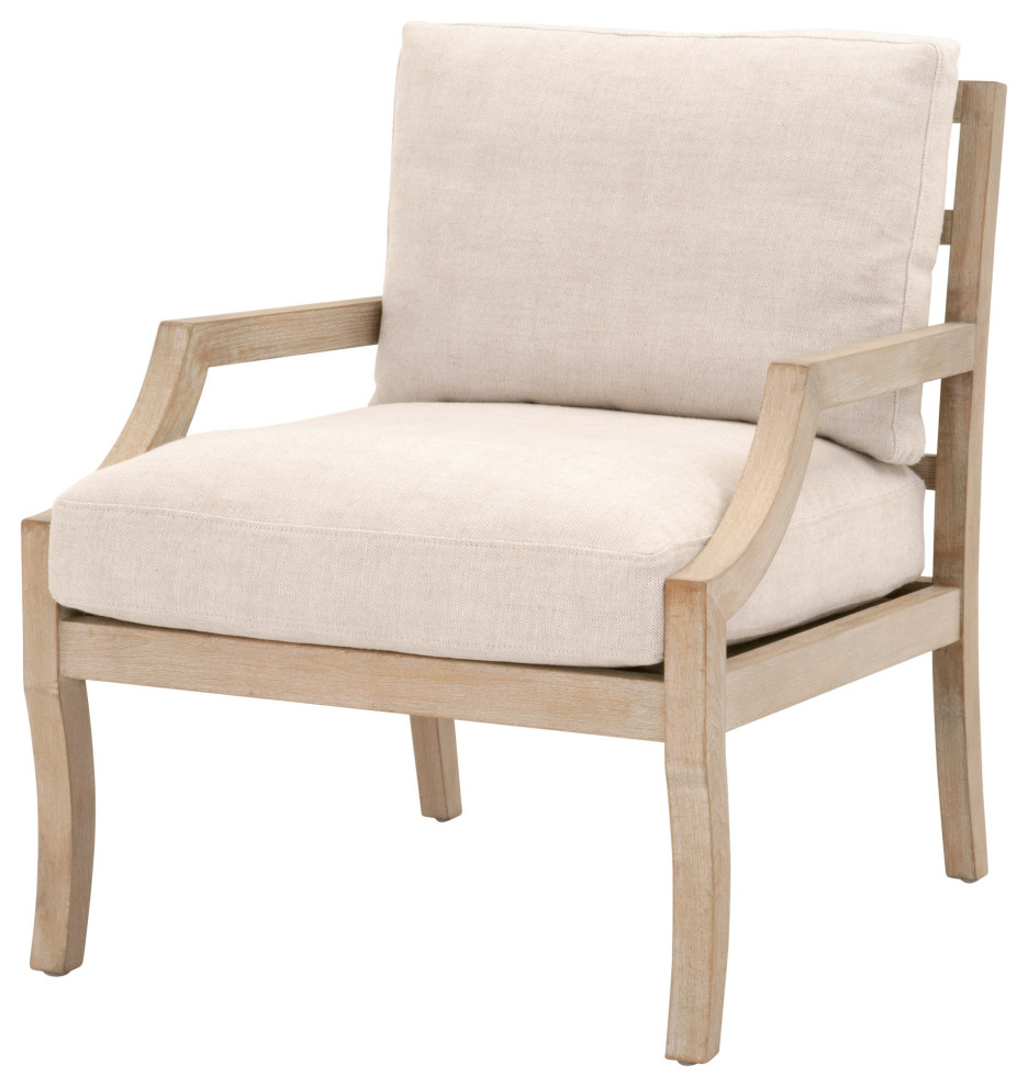 Stratton Club Chair Bisque  Natural Gray Beech   Transitional   Armchairs And Accent Chairs   by Sideboards and Things  Houzz