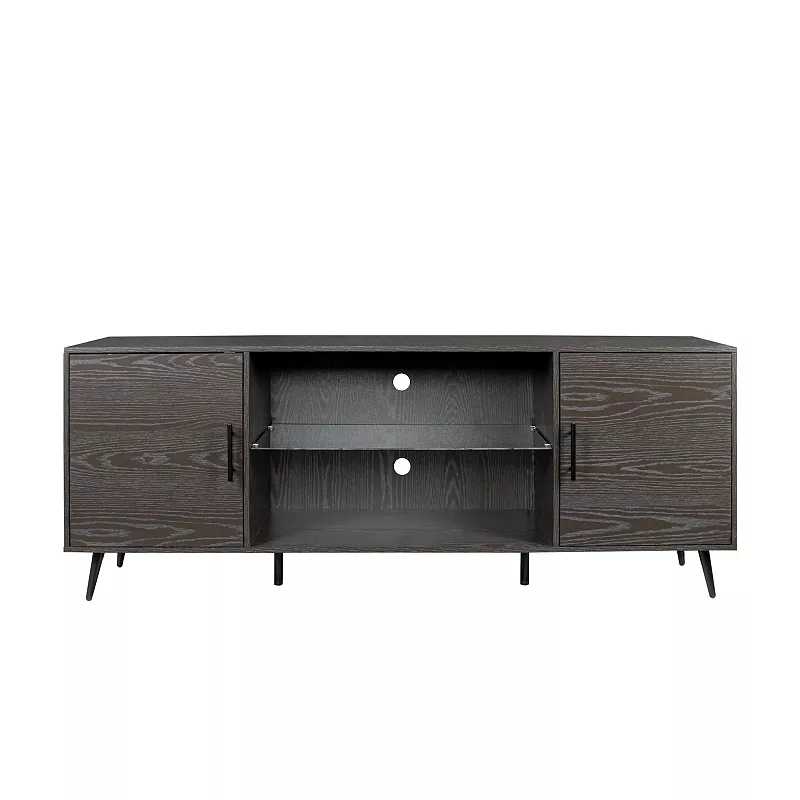 F.C Design TV Stand Mid-Century Wood Modern Entertainment Center Adjustable Storage Cabinet