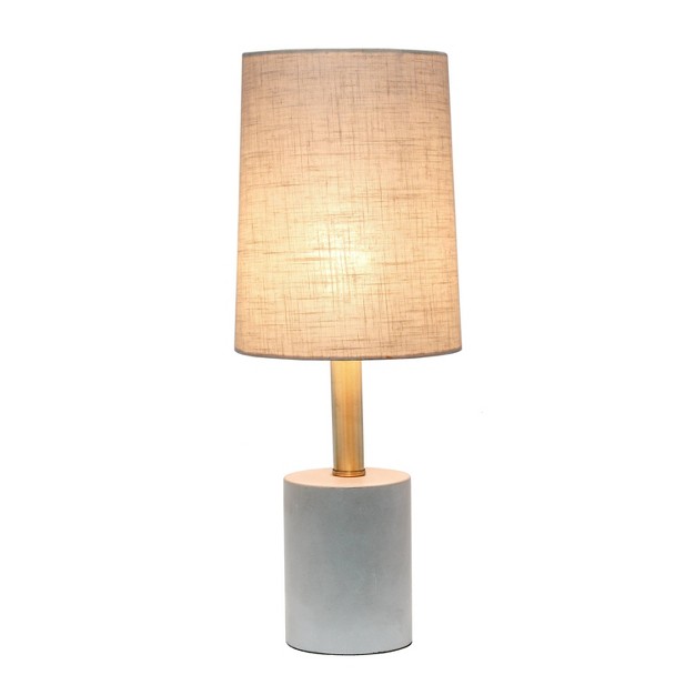 Concrete Table Lamp With Linen Shade Lalia Home