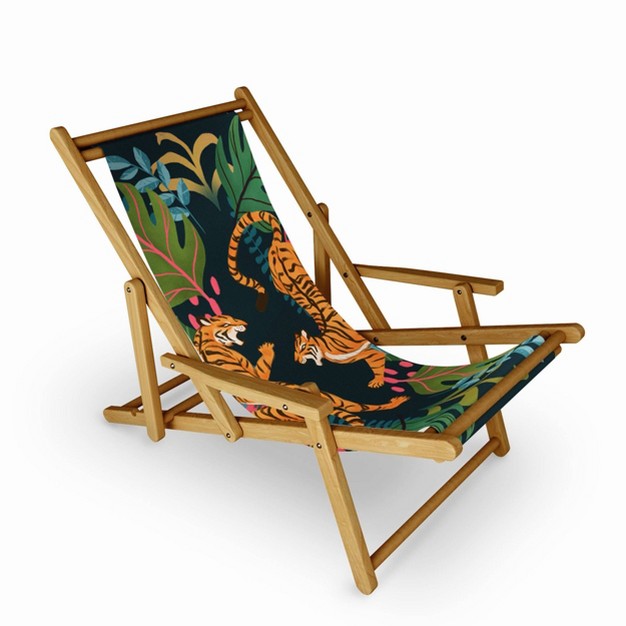 Avenie Jungle Cats Outdoor Sling Chair Deny Designs