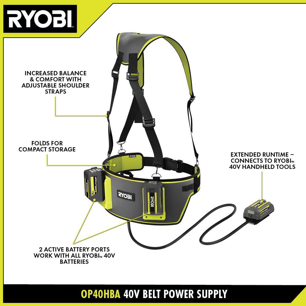 RYOBI 40-Volt Hip Belt Battery Power Supply (Tool Only) OP40HBA