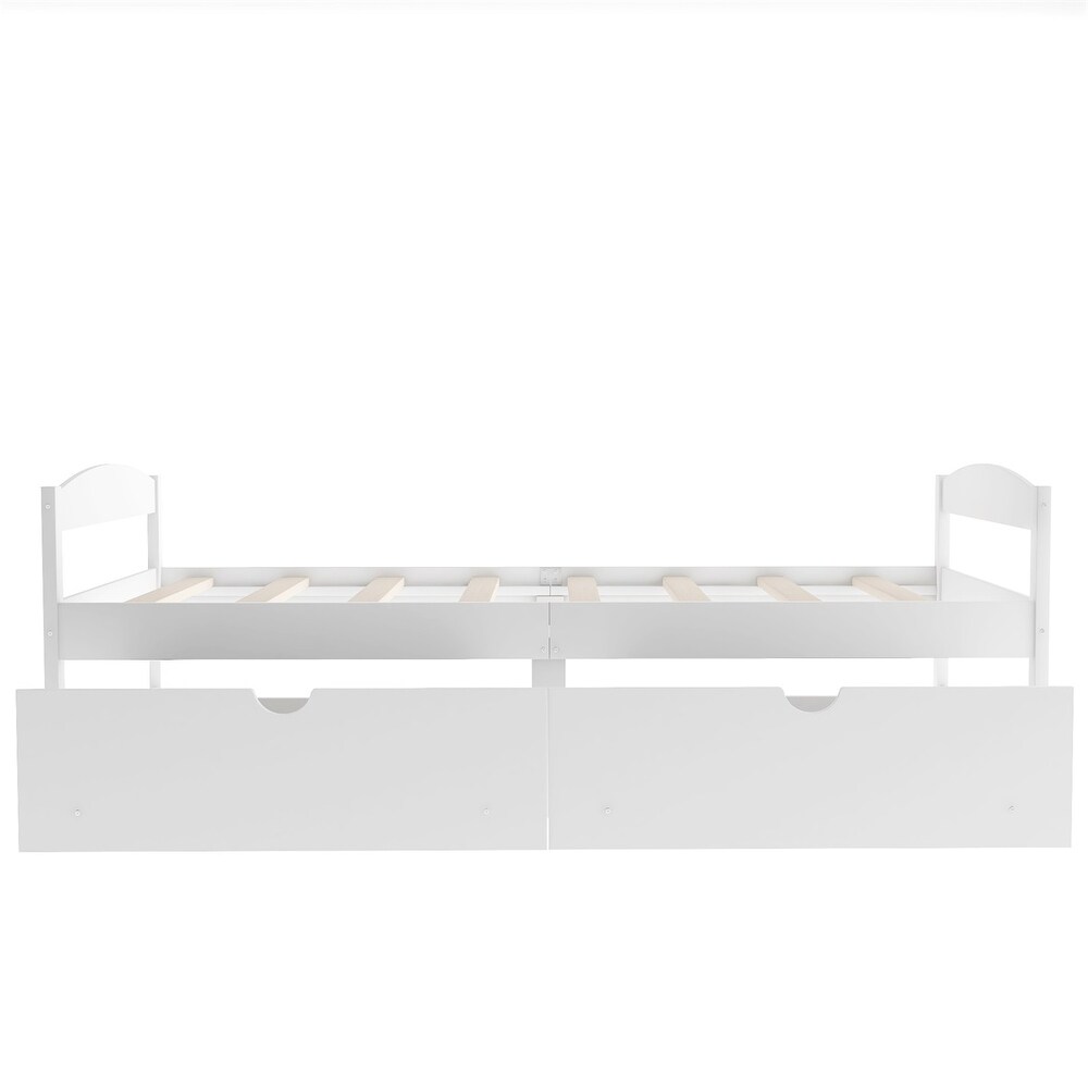 Harper   Bright Designs Twin Platform Bed with Two Drawers