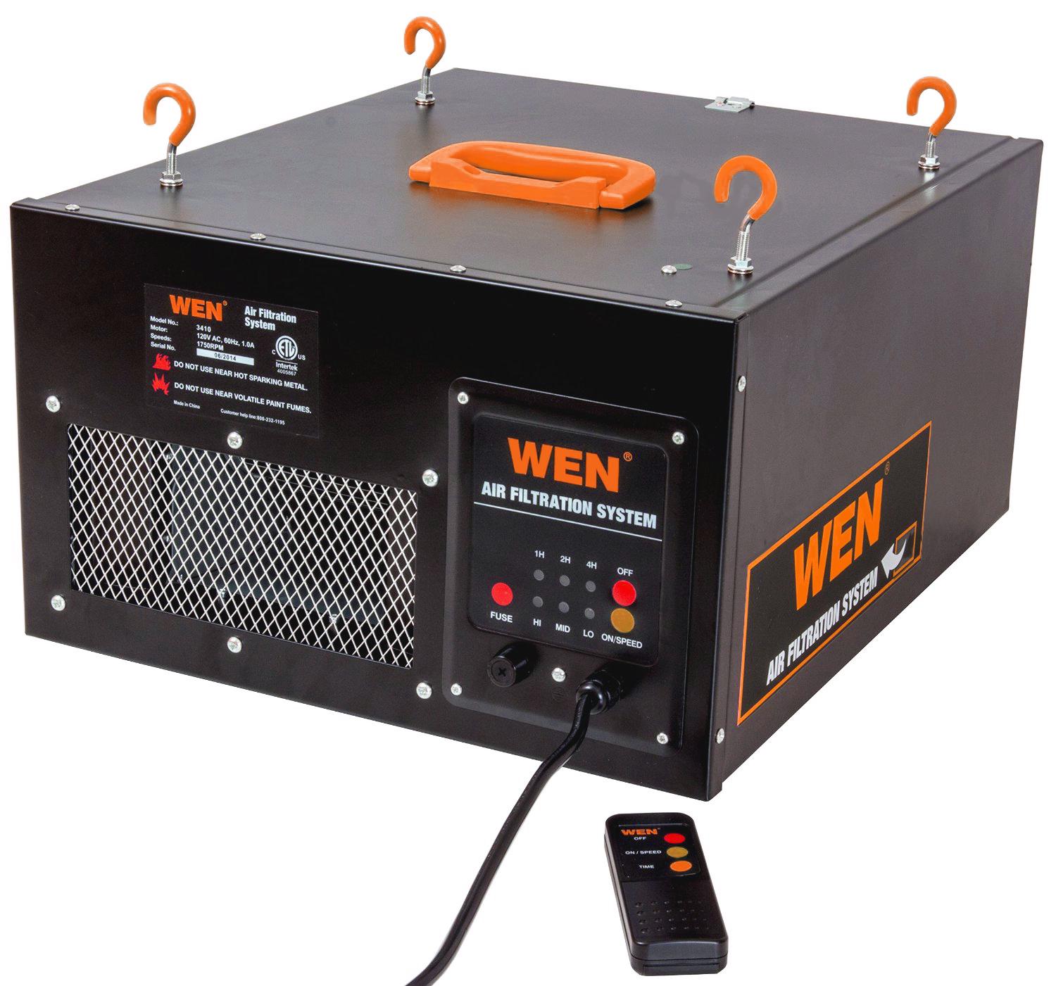 WEN Products 3-Speed Remote-Controlled Air Filtration System (300/350/400 CFM)