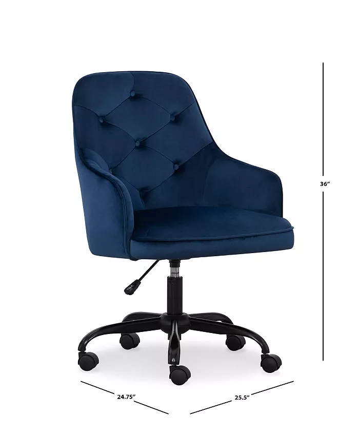 Home Furniture Outfitters Sawyer Navy Blue Velvet Task Chair