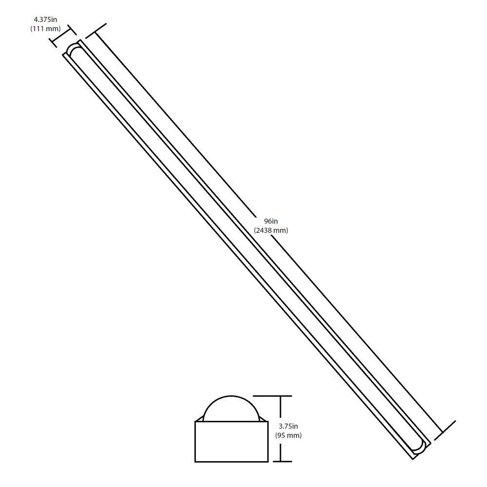 NICOR LS1- 8 ft. 675-Watt White Integrated LED Linear Strip Light in 5000K LS1-8-10S-UNV-50