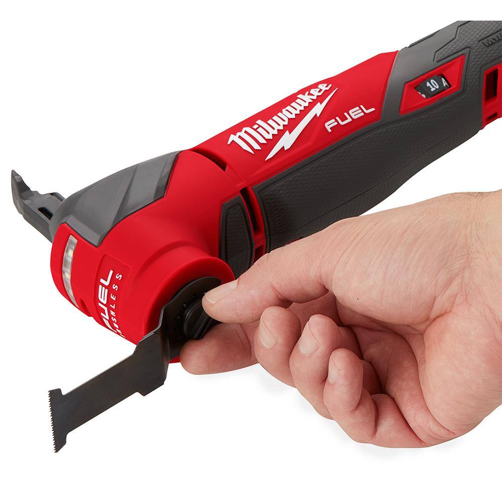 MW M18 FUEL 18V Lithium-Ion Cordless Brushless Oscillating Multi-Tool Kit with Extra 6.0ah Battery 2836-21-48-11-1865