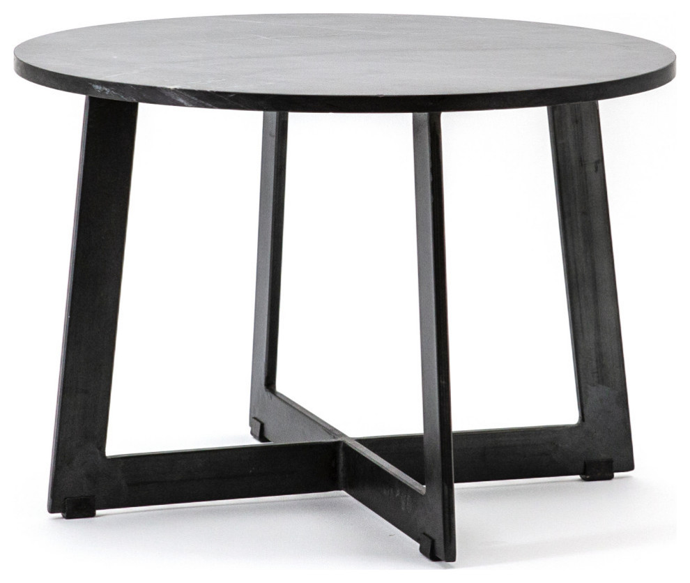 Round Black Marble Coffee Table (M)  By Boo Major   Industrial   Coffee Tables   by Luxury Furnitures  Houzz