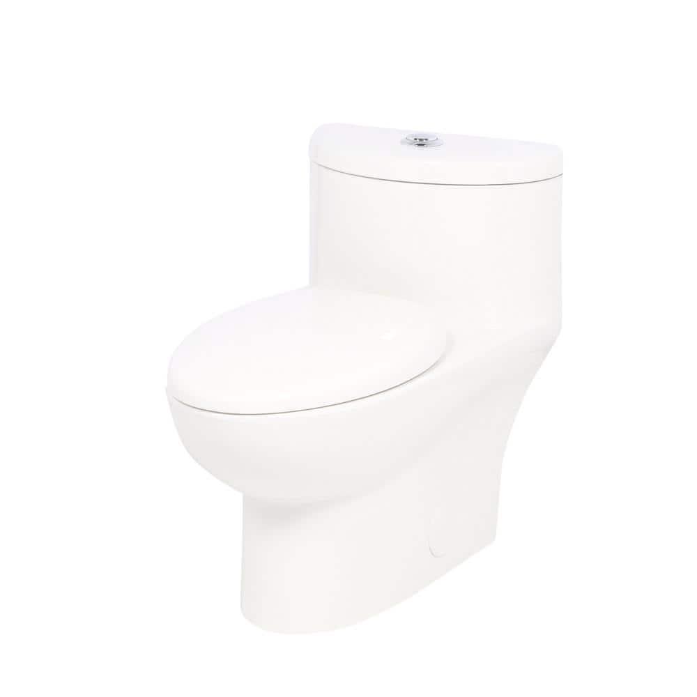 American Standard Tofino Complete 1Piece 11 GPF Dual Flush Elongated Toilet in White with Slow Close Seat