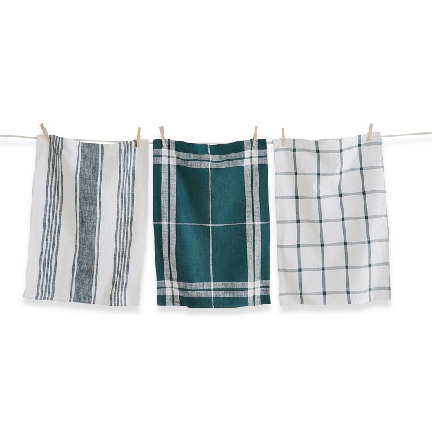 Tag Tag Classic Dishtowel Set Of 3 Dark Green