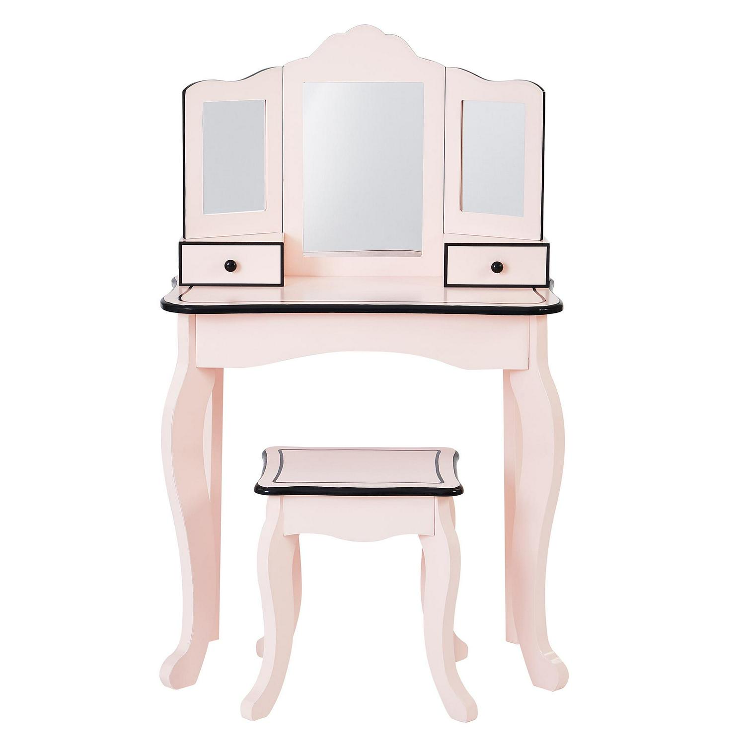 Fantasy Fields Little Lady Adriana Vanity Set with TriFold Mirror and Chair Pink