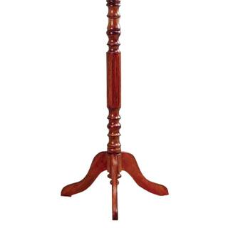 Benjara Traditional Brown Wooden Coat Rack with Spining Top BM160074