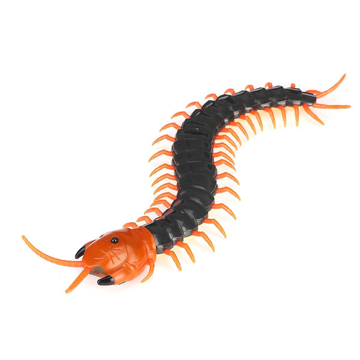 Infrared Rc Remote Control Simulation Centipede Creepy-crawly Kids Toy Gift Orangeandblack