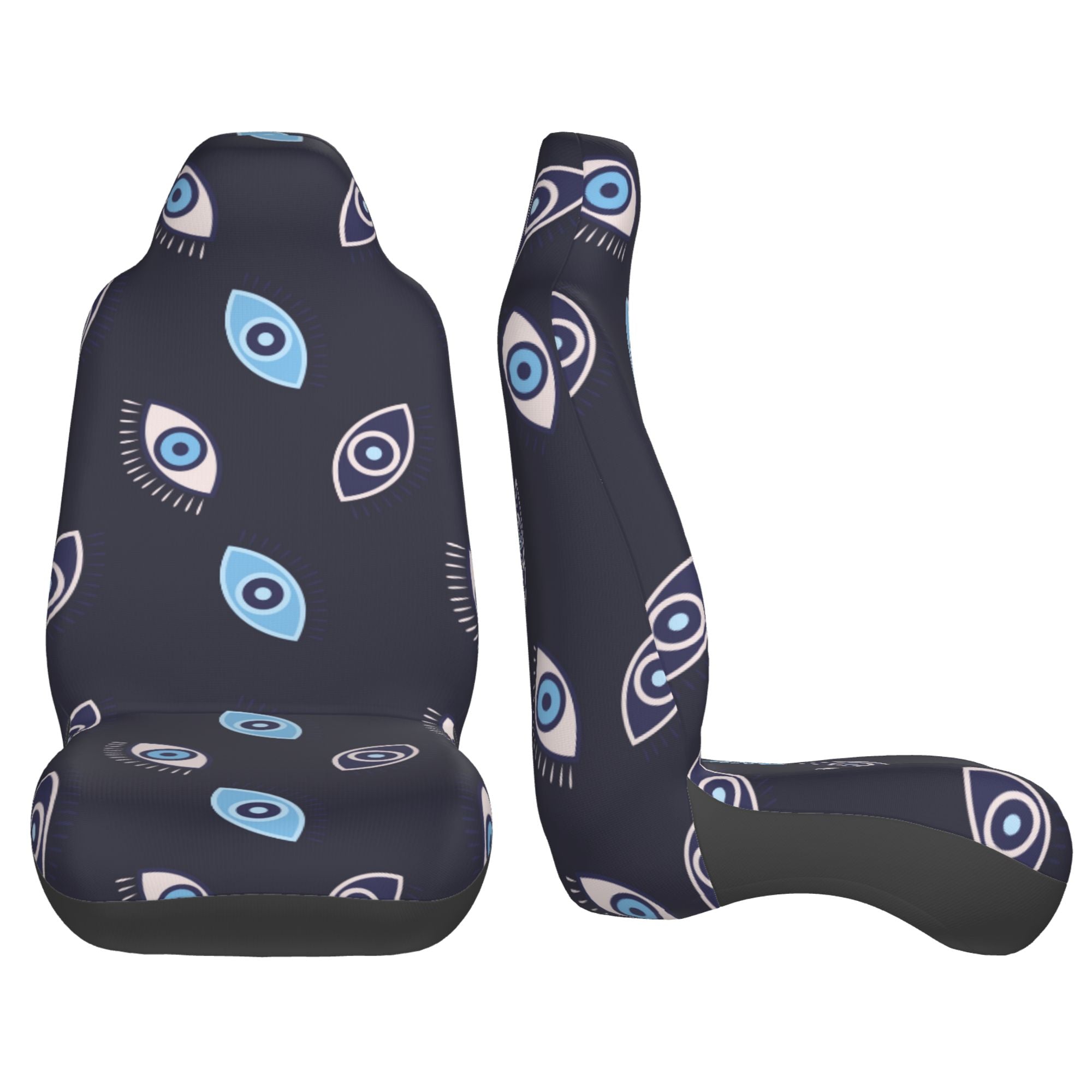 ZICANCN Car Seat Cover Blue Evil Eye Car Front Seat Covers Protectors ， Automotive Seat Covers for Cars Trucks Suv