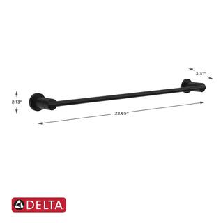 Delta Nicoli 18 in. Towel Bar with 6 in. Extender in Matte Black NIC18-MB