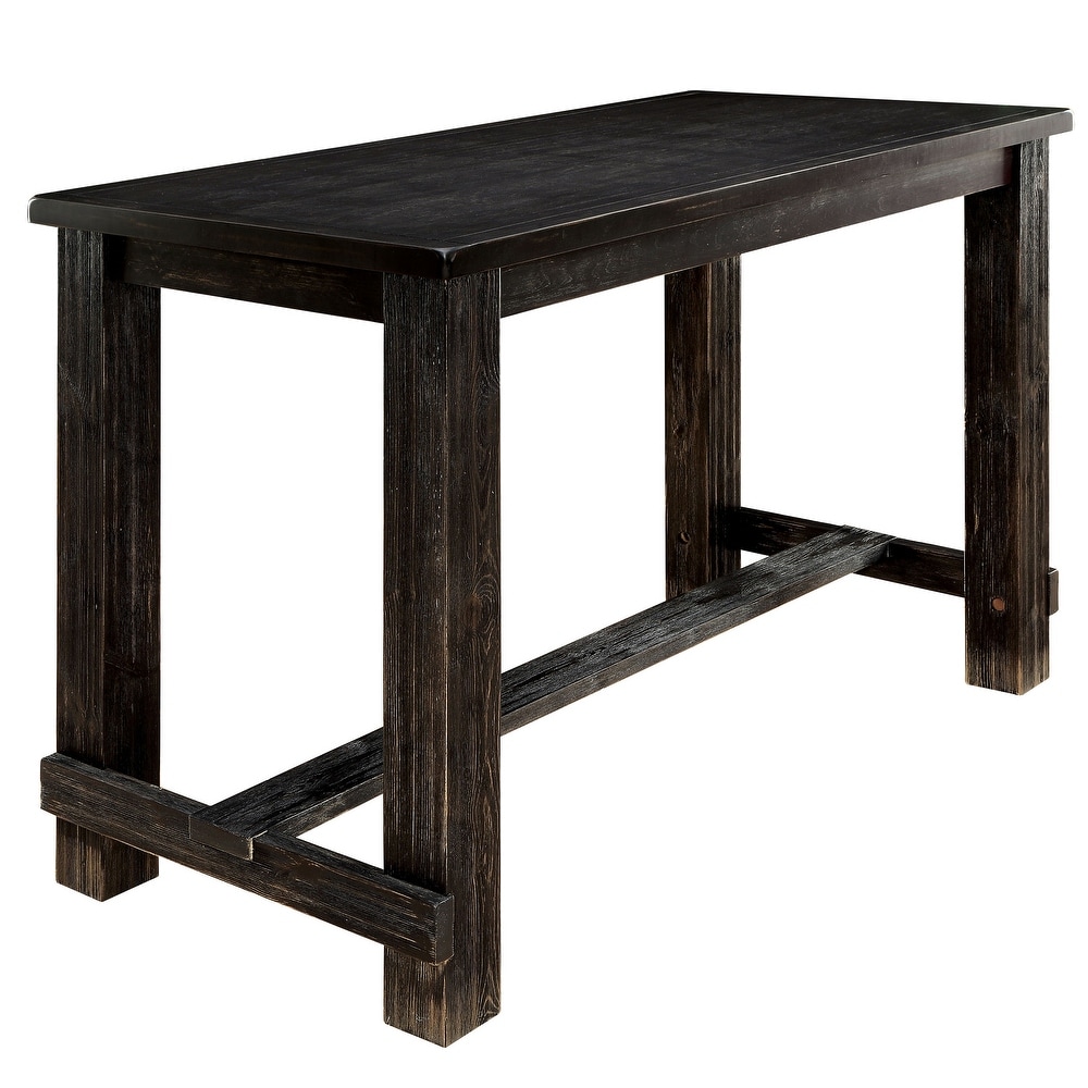 Vevo Transitional Black Solid Wood 5 Piece Bar Table Set by Furniture of America