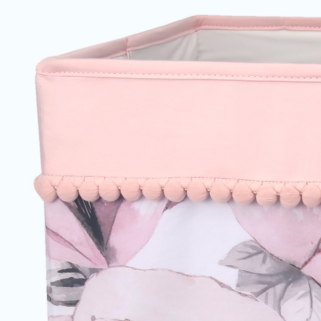 Lambs amp Ivy Signature Botanical Baby Storage hamper Pink Floral