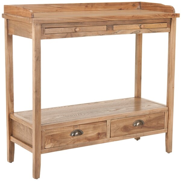 SAFAVIEH York Pickled Oak Finish Console Table - 35.8