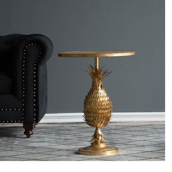 AandB Home Gold Pineapple Side Table