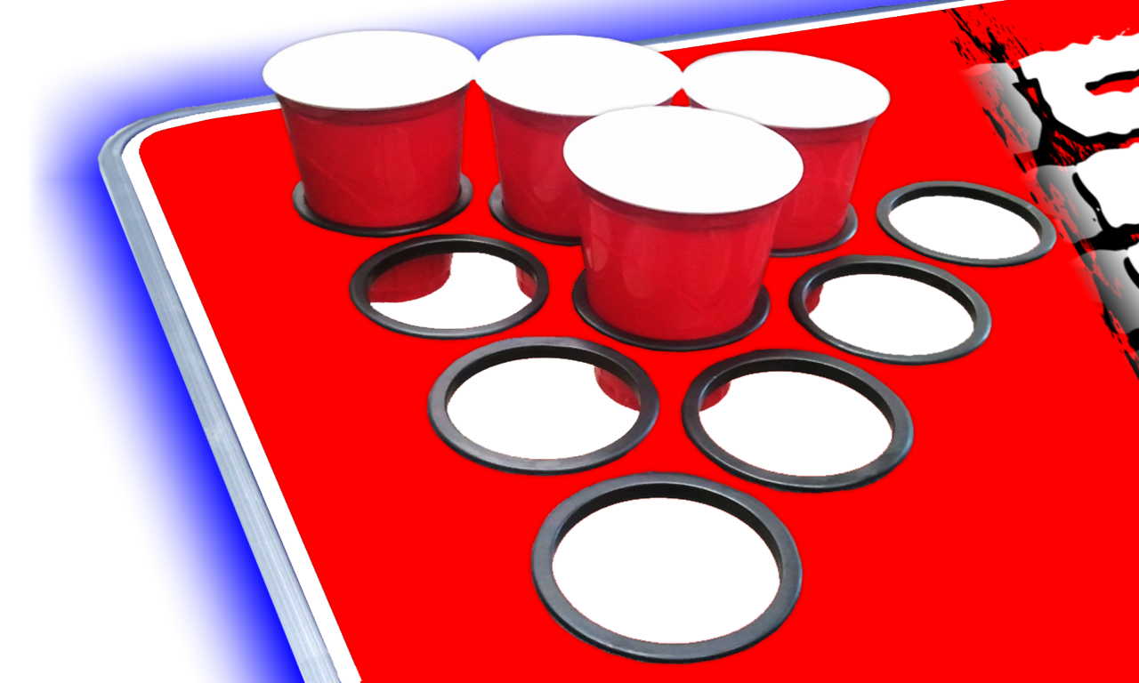 8-Foot Professional Beer Pong Table w/ Cup Holes & LED Glow Lights - Beer Pong Edition