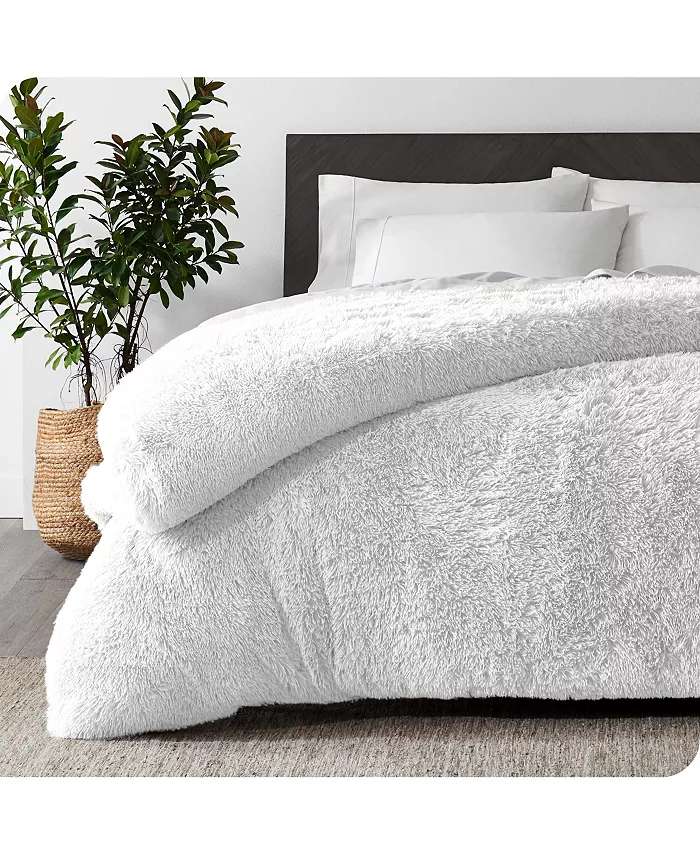 Bare Home Shaggy Faux Fur Duvet Cover Twin Twin XL