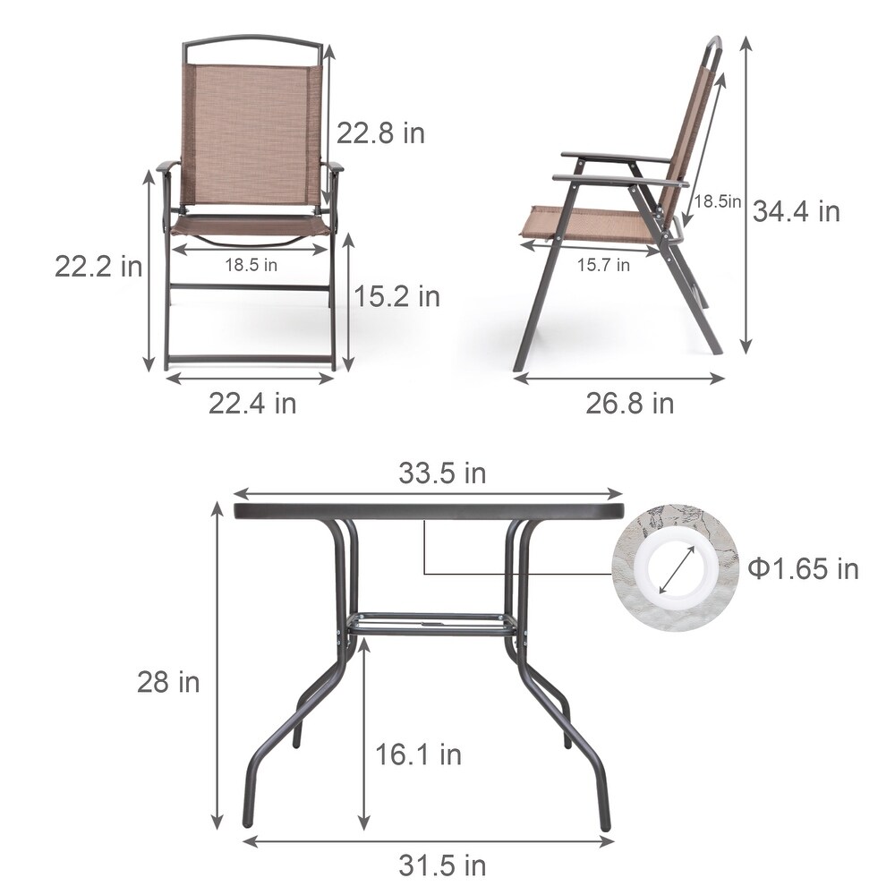 Crestlive Products 5 piece Patio Dining Set   See the specifications