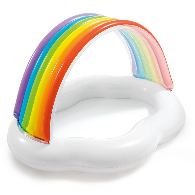 Intex 57141ep Round Inflatable Rainbow Cloud Outdoor Baby Pool For Ages 1 3 Years Old