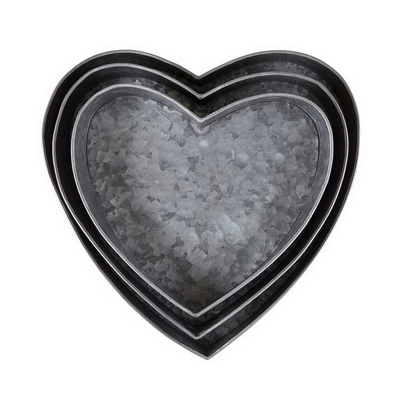 47th   Main BMR500 Heart Galvanized Tray   Set of ...