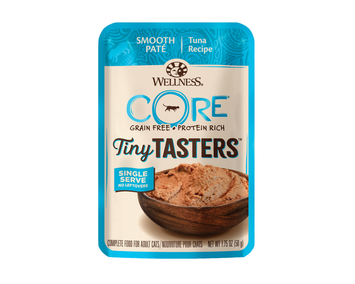 Wellness CORE Tiny Tasters Wet Cat Food， Tuna， 1.75 oz. Pouch