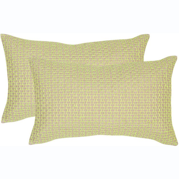 Box Stitch Pillow set Of 2 Safavieh