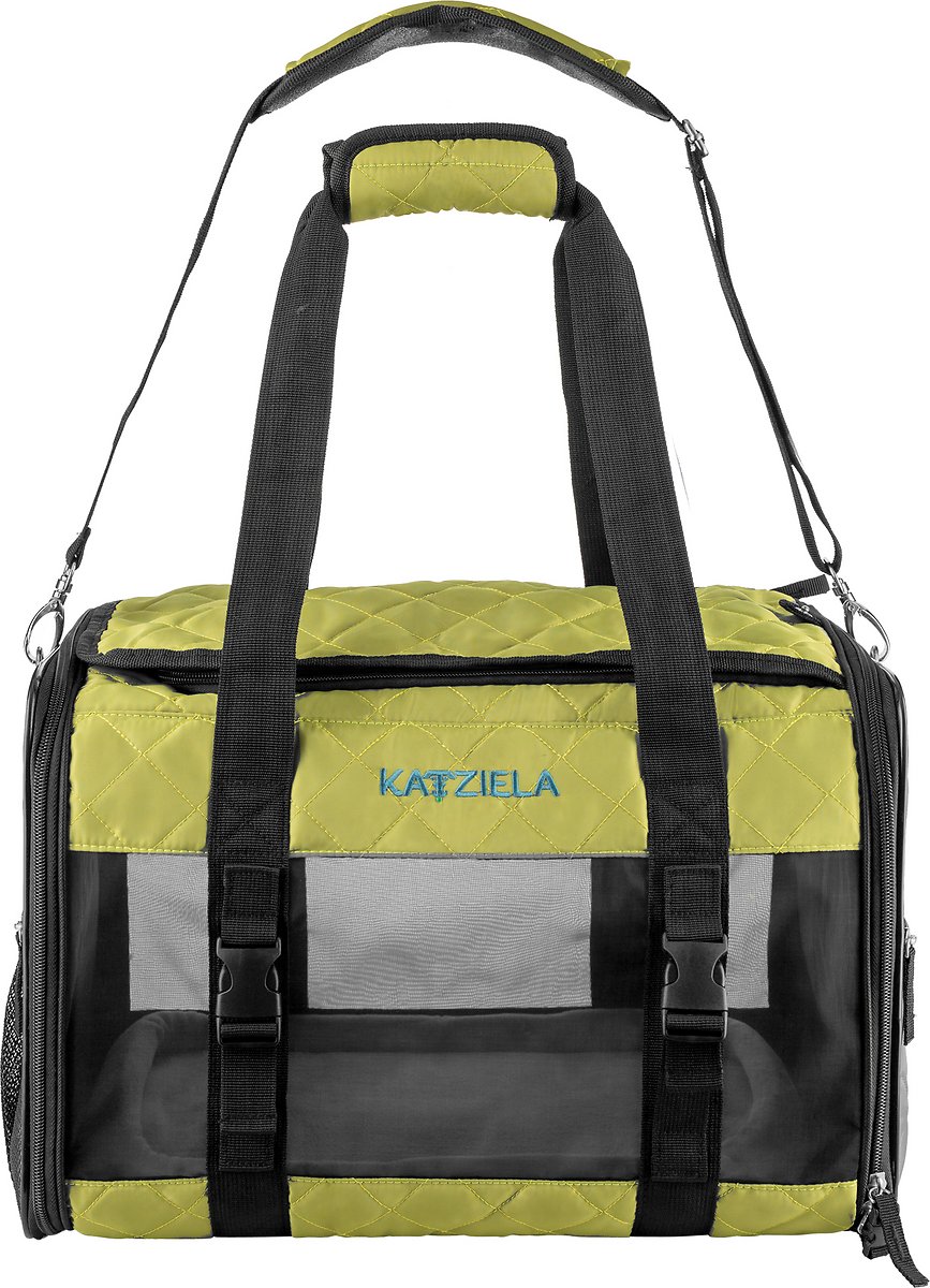 Katziela Quilted Companion Cat and Dog Carrier - Green