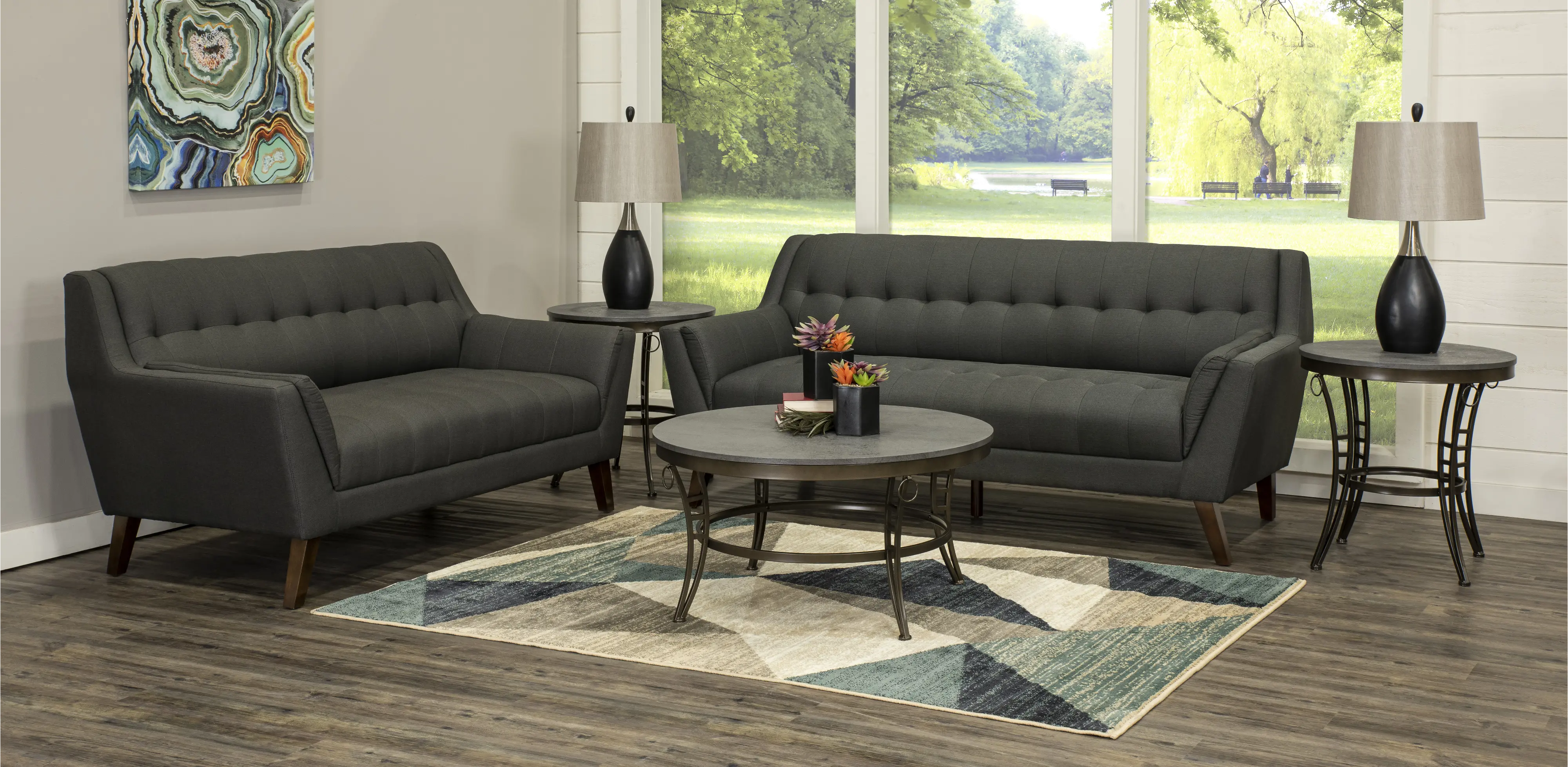 Celeste Gray 5 Piece Living Room Set