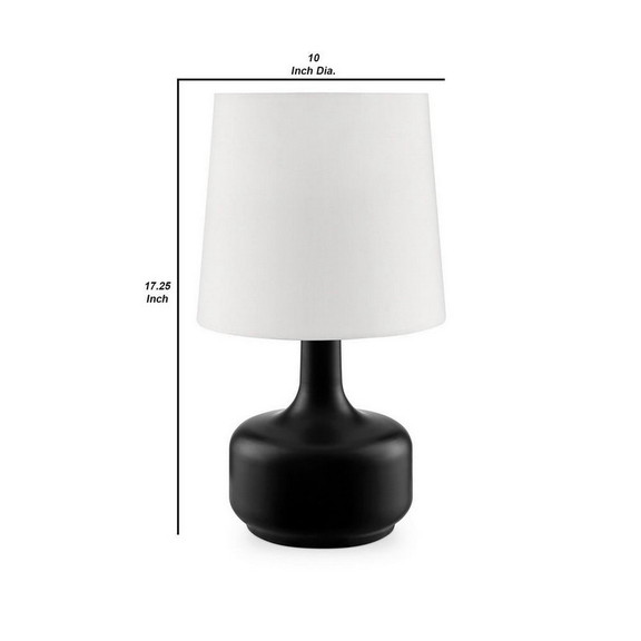 Benjara BM240453 Table Lamp with Teardrop Metal Ba...