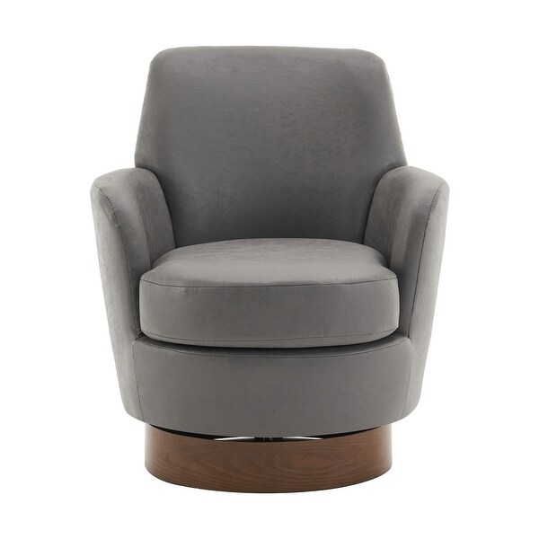 Velvet Swivel Barrel Chair，Swivel Accent Chairs Armchair for Living Room