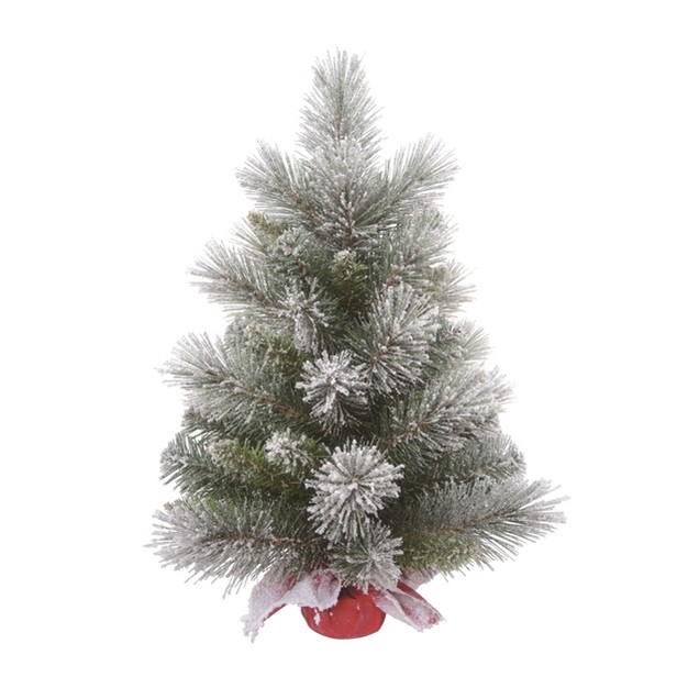 Artificial 24 In. Multicolor Christmas Frosted Tree In Bag Base