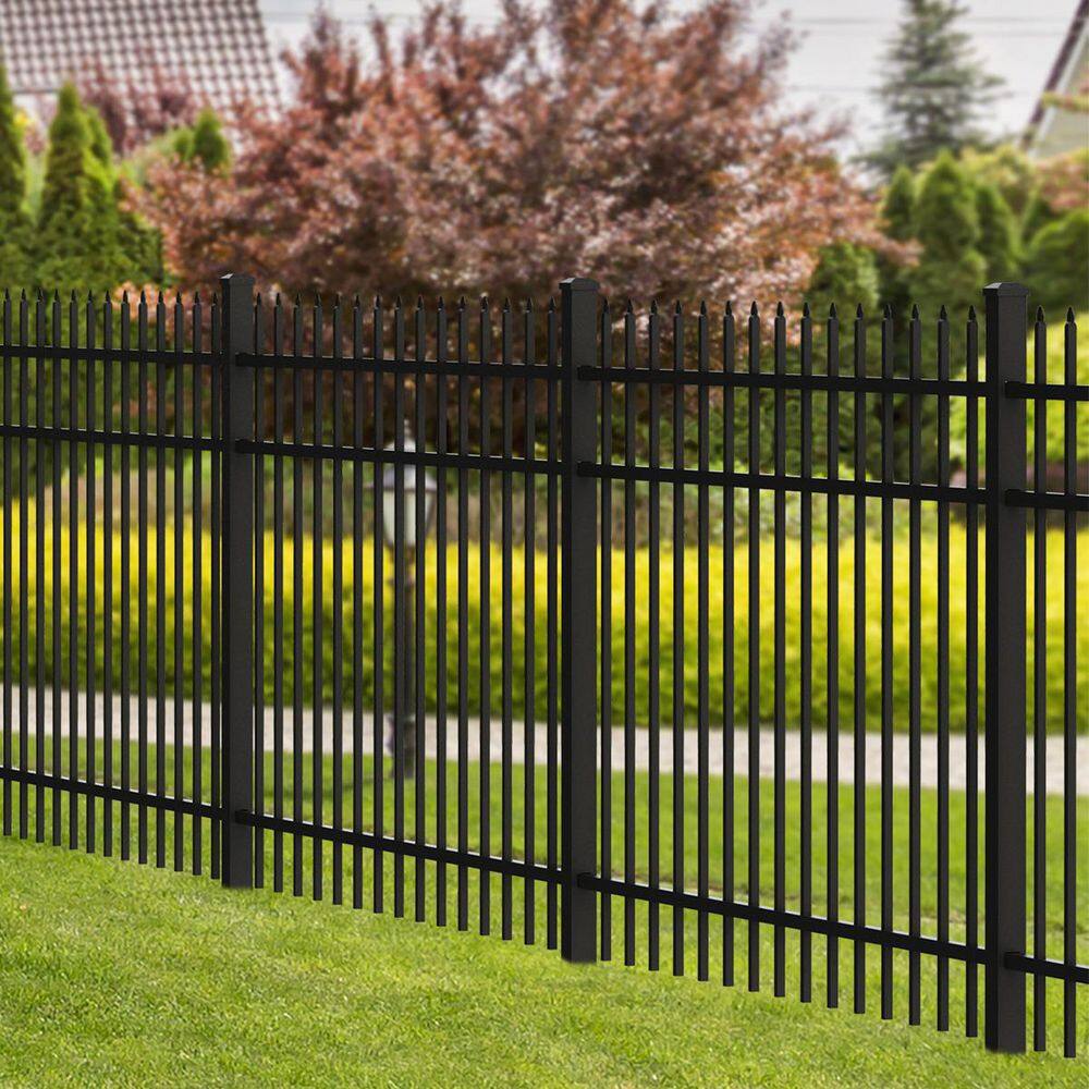 FORGERIGHT 6 ft. H x 6 ft. W Osprey Black Aluminum Fence Panel 881799