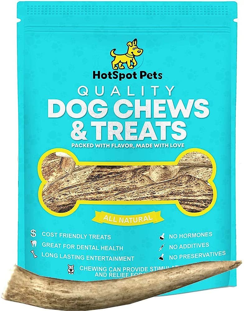 HOTSPOT PETS Whole Small Elk Antlers 4-5-in Dog Chew Treats