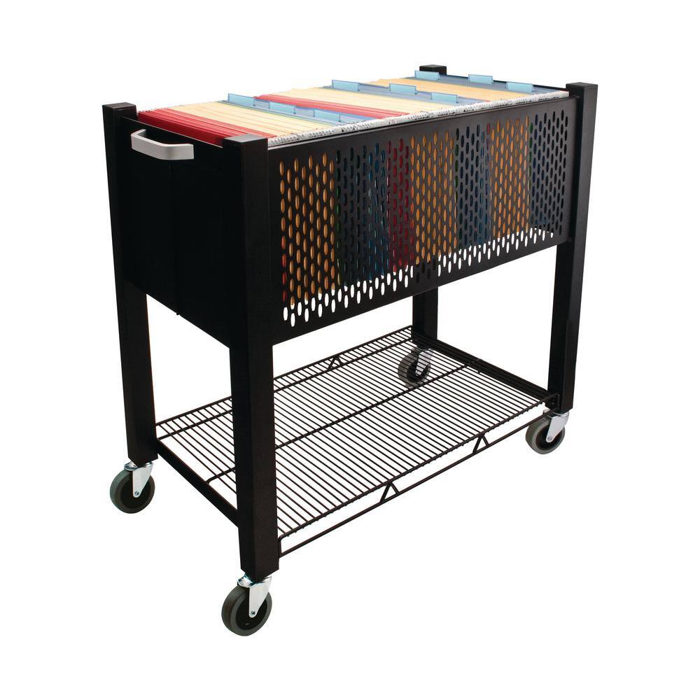 Steel Open Top File Cart in Black VF53000