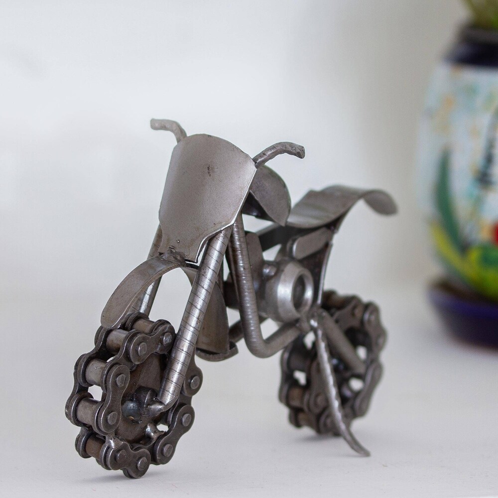 Recycled auto parts sculpture  'Rustic Dirt Bike'